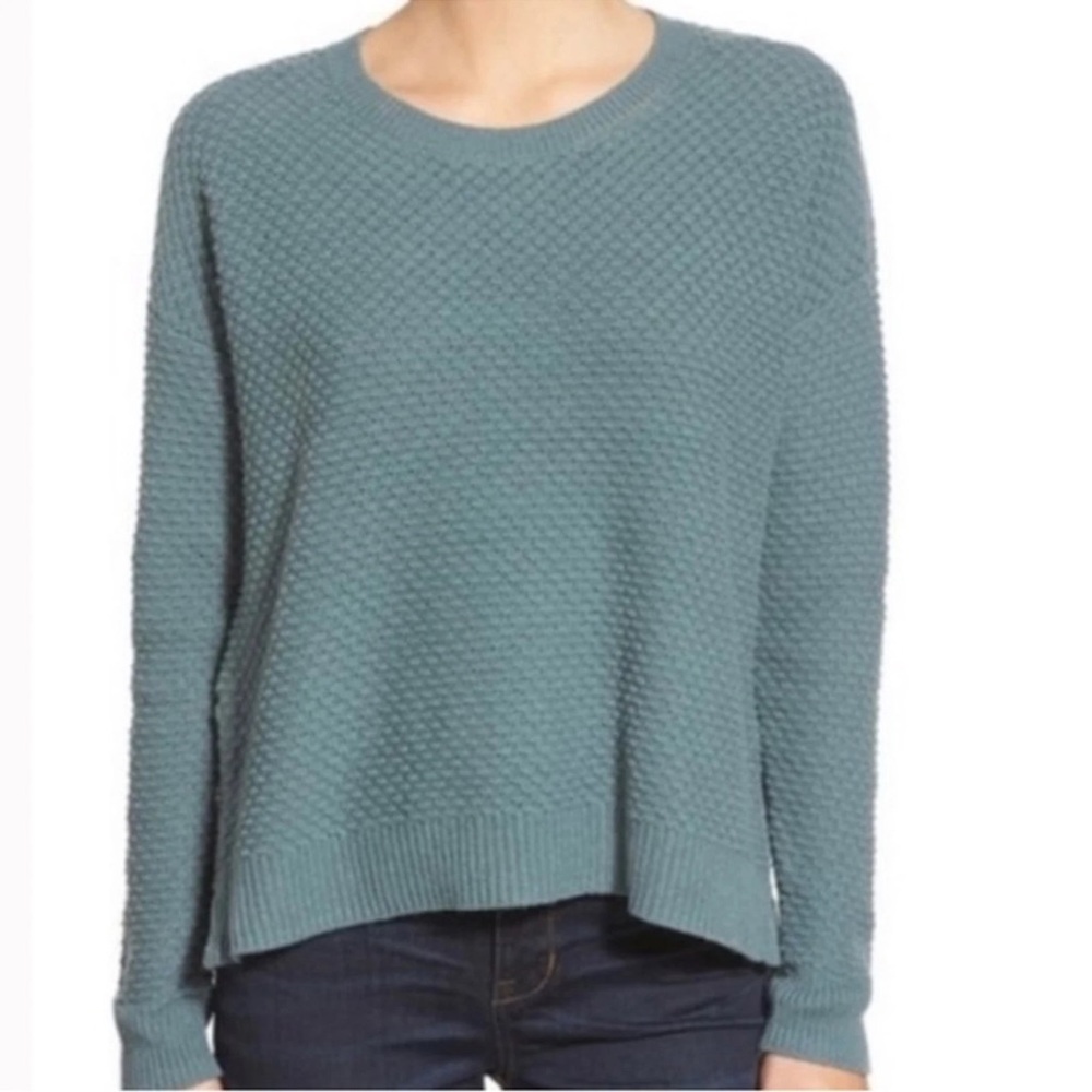 Madewell Landmark Textured Sweater with Side Zippers Moss Green Size Small - Picture 2 of 10